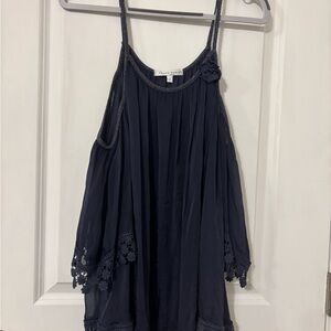 Women's Navy Blue Sleeveless Top